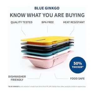 Blue Ginkgo Canasta coladora para el fregadero Lava_5