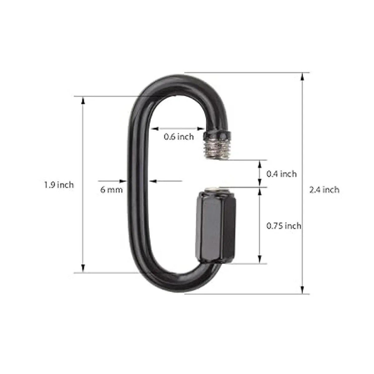 CBTONE 10 mosquetones de bloqueo en forma de D de 2.5 in_2