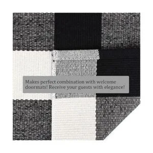 Buffalo Alfombra a cuadros 35.4 x 59 pulgadas de