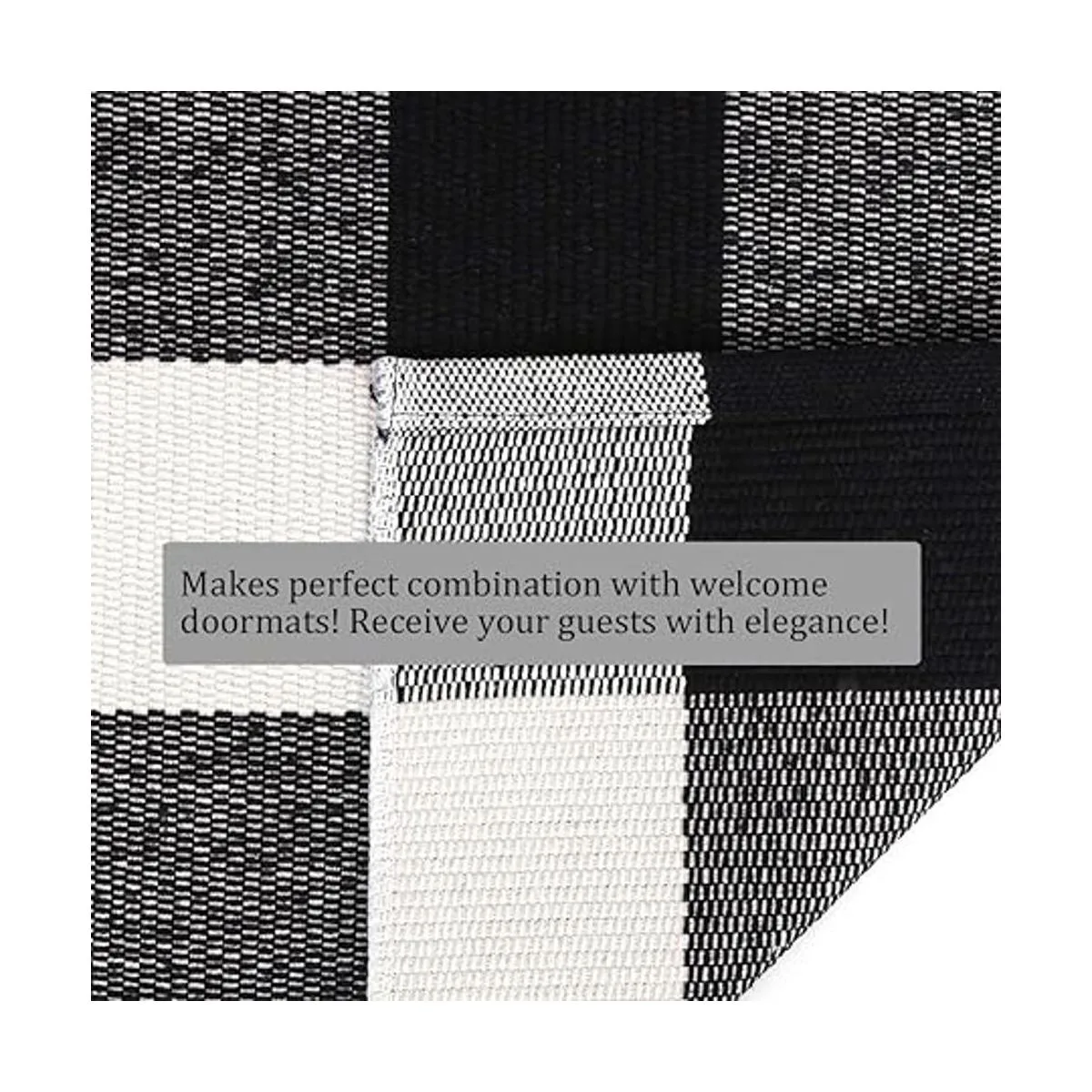 Buffalo Alfombra a cuadros 35.4 x 59 pulgadas de