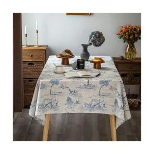 Glory Season Mantel rústico clásico de tela de lino con
