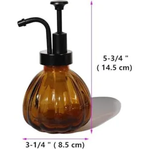 Dispensador de jabón de vidrio de 8 onzas para encimera de