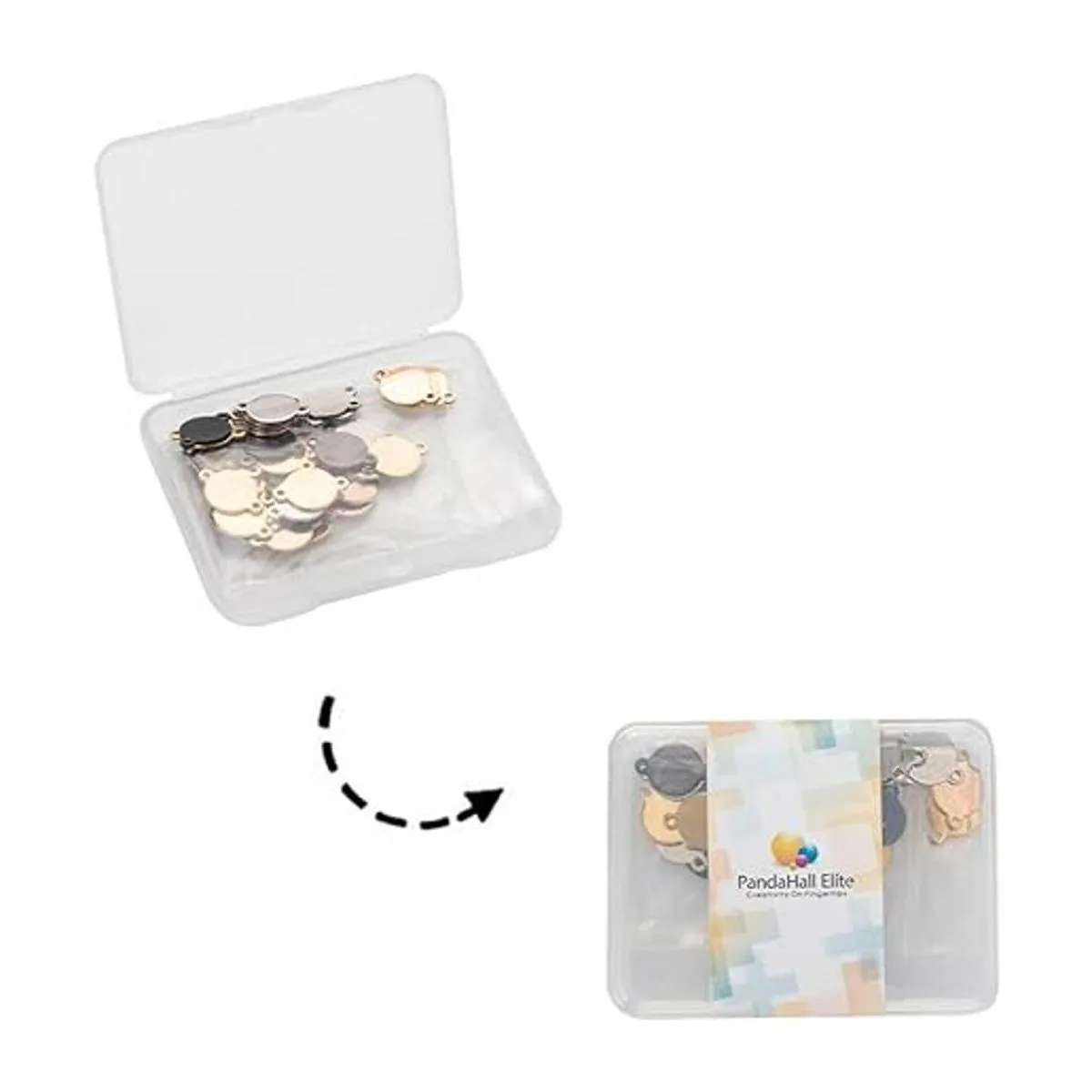 PH PandaHall 40 conectores de eslabones de acero