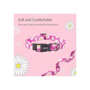QQPETS Collar suave ajustable para perro Estampado de