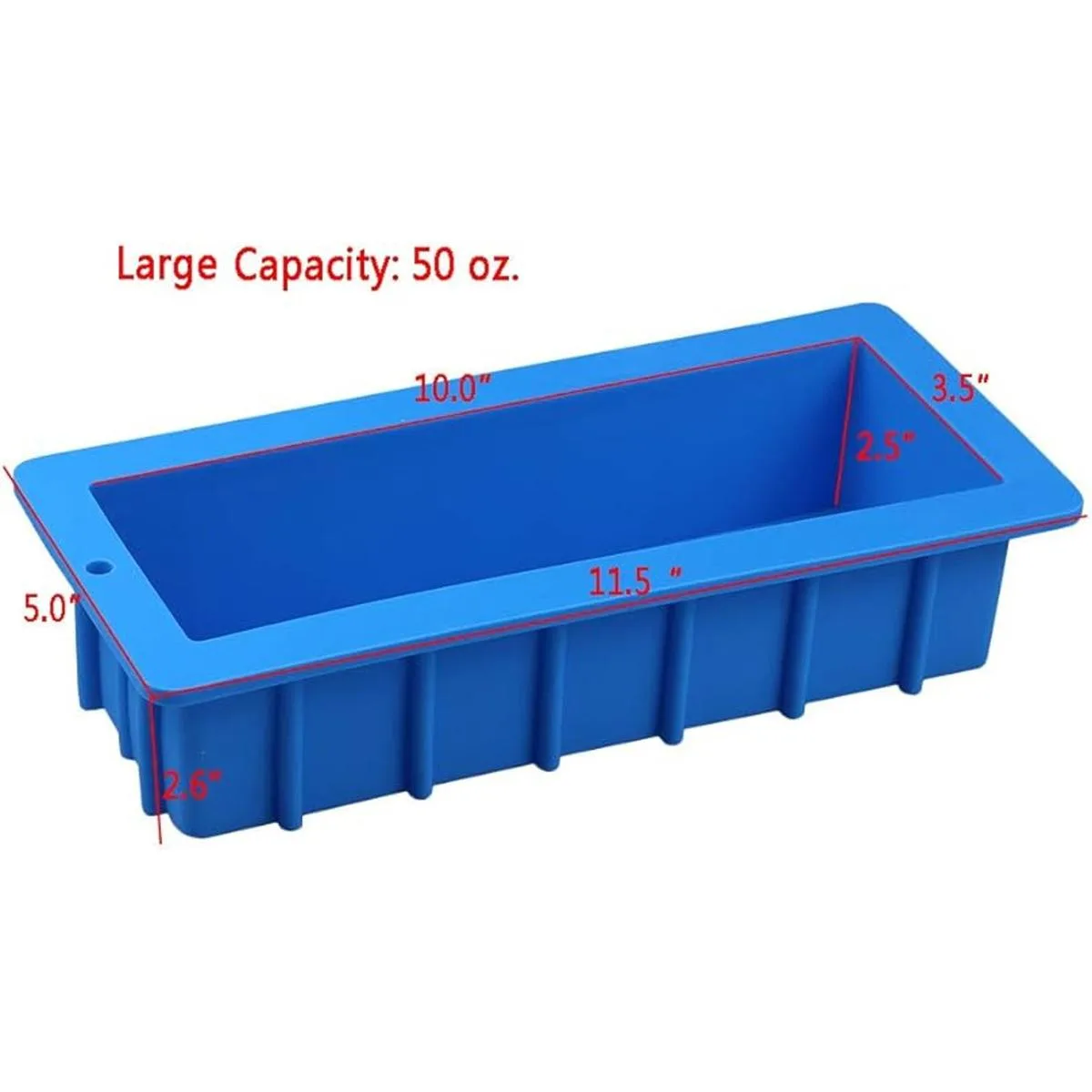 Molde rectangular de silicona para hacer jabón hecho a_5