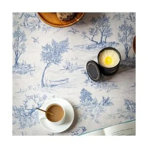 Glory Season Mantel rústico clásico de tela de lino con