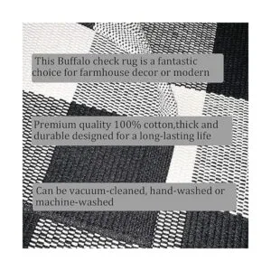 Buffalo Alfombra a cuadros 35.4 x 59 pulgadas de