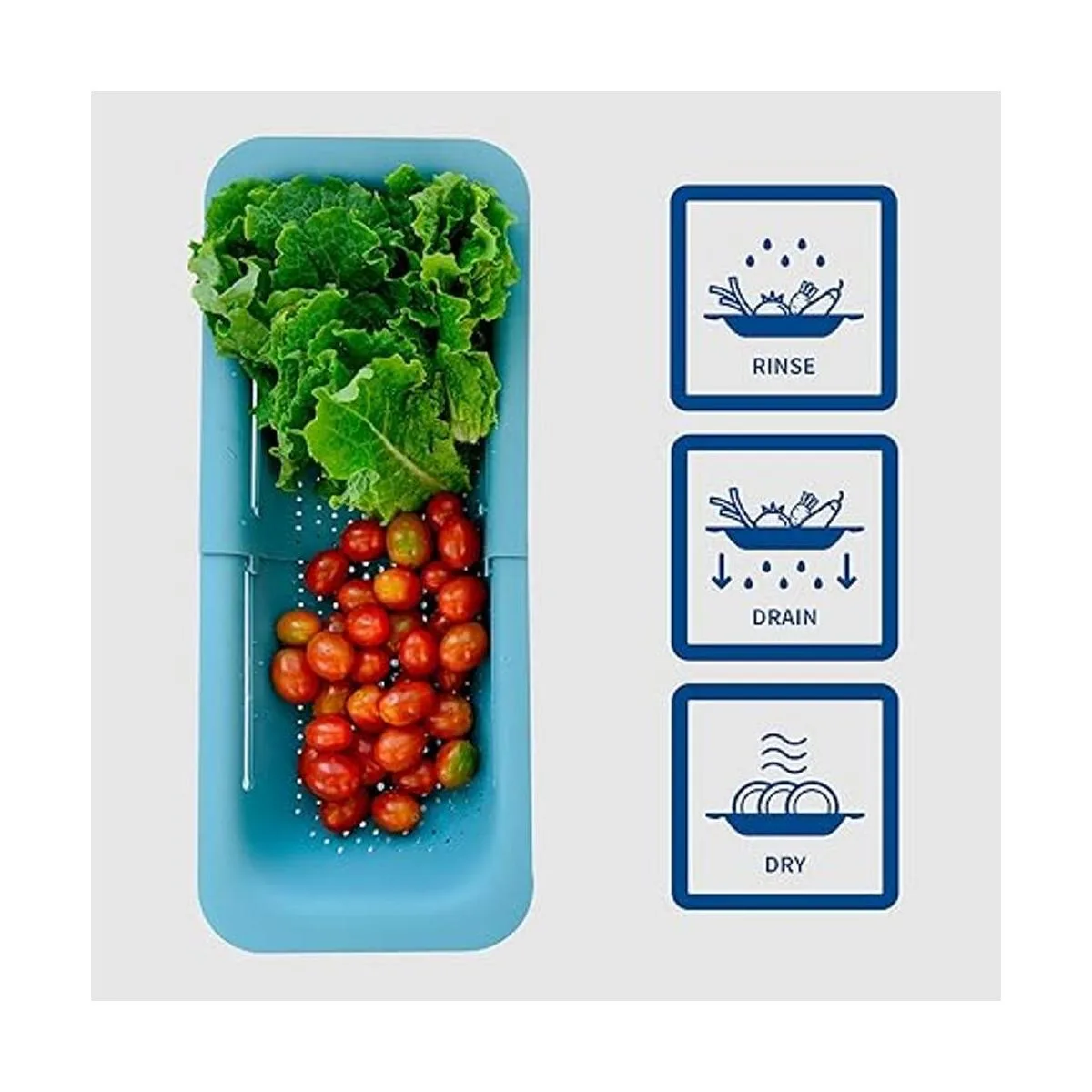 Blue Ginkgo Canasta coladora para el fregadero Lava_4