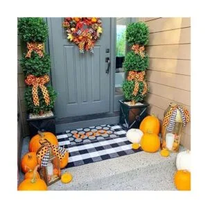 Buffalo Alfombra a cuadros 35.4 x 59 pulgadas de