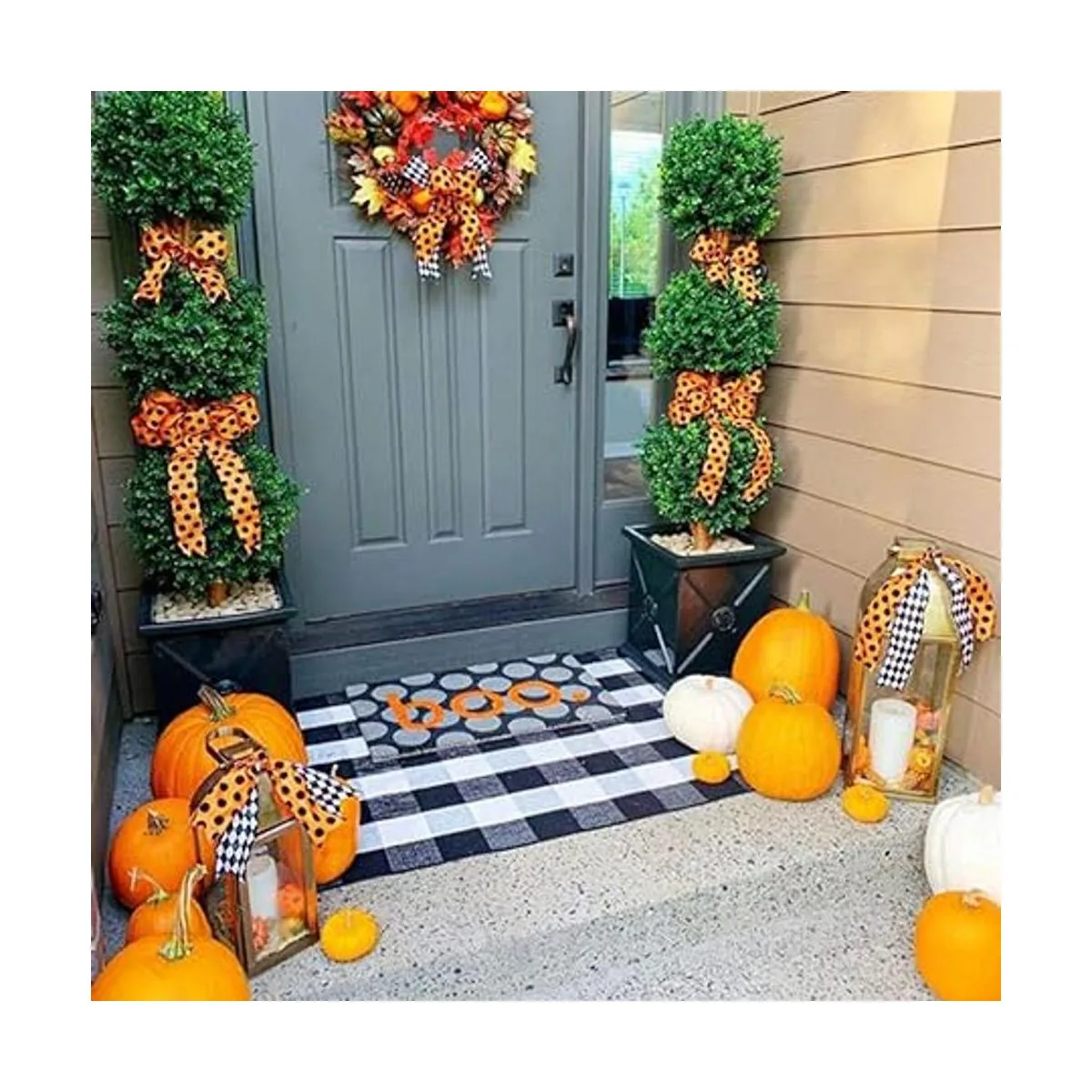 Buffalo Alfombra a cuadros 35.4 x 59 pulgadas de