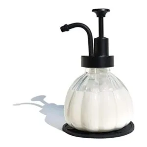 Dispensador de jabón de vidrio de 8 onzas para encimera de