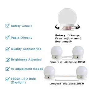 SICCOO Luces de tocador de maquillaje para espejo luces