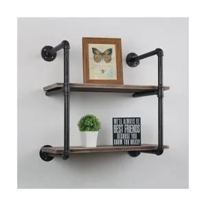 MBQQ Estantes de tubería industrial con madera estante