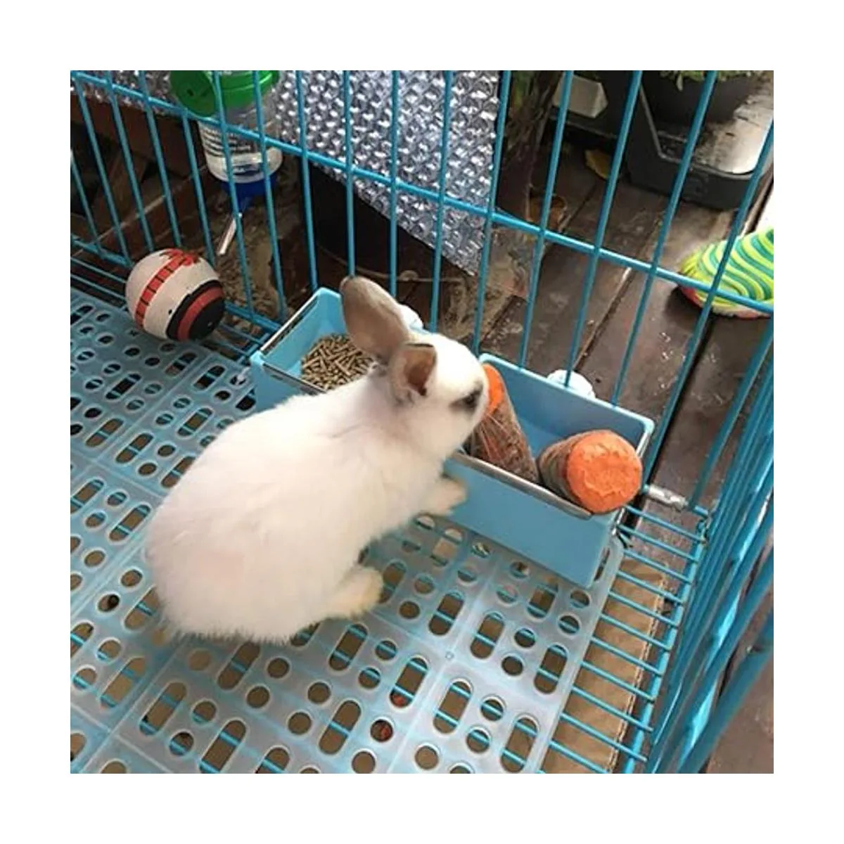 Hamiledyi Juego de 4 alfombrillas para jaula de conejo