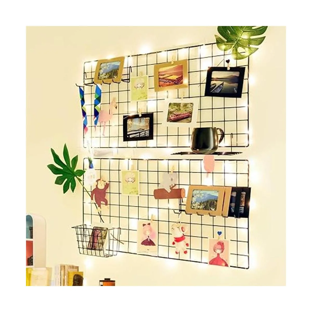 Estante de rejilla para fotos de pared panel de rejilla_6