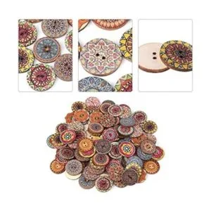 200 botones de madera para manualidades botones de madera_2