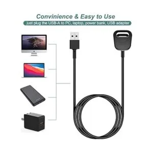 Kissmart Cargador para Fitbit Charge 4 adaptador de cable_3