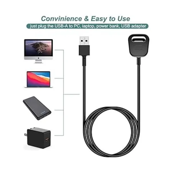 Kissmart Cargador para Fitbit Charge 4 adaptador de cable_3