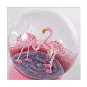 Mingfuxin Globo de nieve flamencos rosados globo de_6