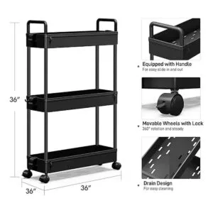 Carrito de almacenamiento SOLEJAZZ delgado organizador_2