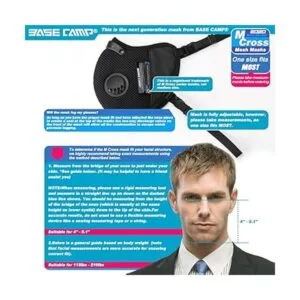 BASE CAMP M Cross Dust Mascarilla con 6 filtros de carbón_4
