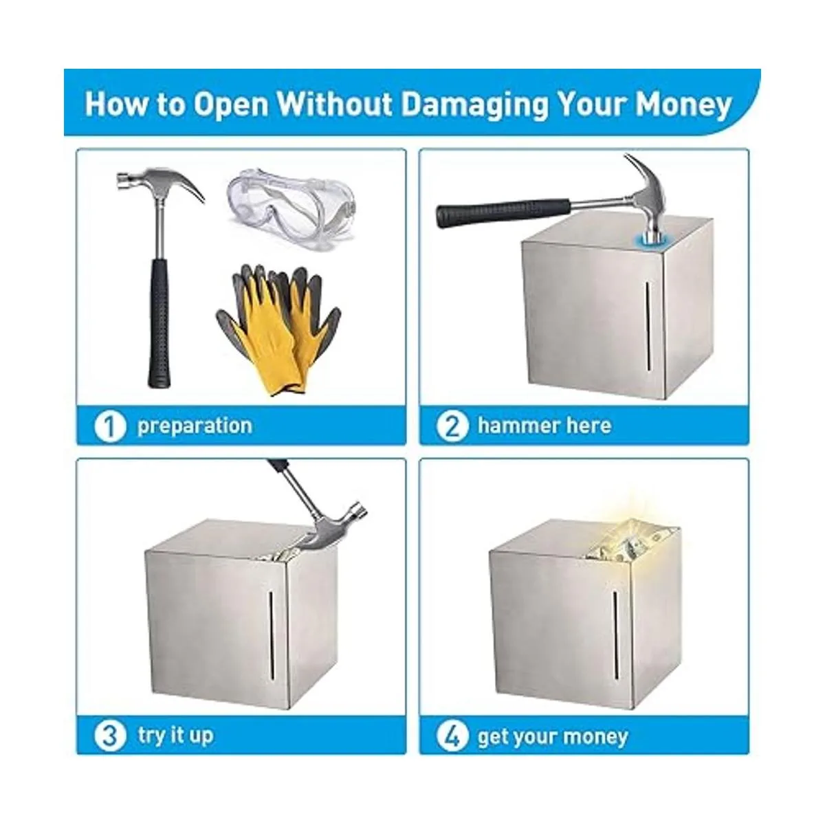 Hucha para adultos alcancía segura hecha de acero_5