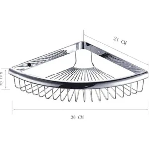 Shower Caddies Corner Shelf for Bathroom Brass Basket