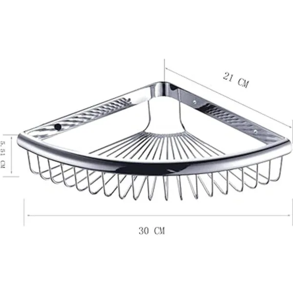 Shower Caddies Corner Shelf for Bathroom Brass Basket