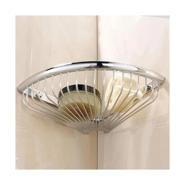 Shower Caddies Corner Shelf for Bathroom Brass Basket