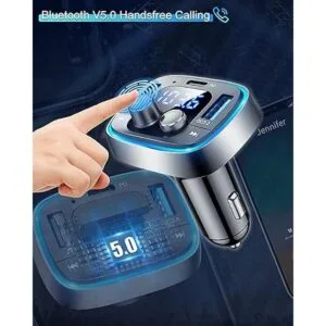 LIHAN Transmisor FM Bluetooth para automóvil adaptador_3