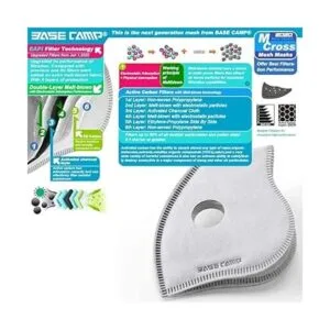 BASE CAMP M Cross Dust Mascarilla con 6 filtros de carbón_3