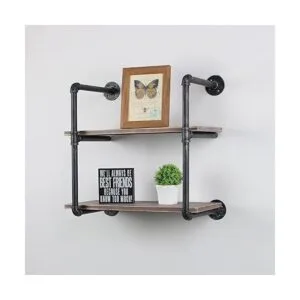 MBQQ Estantes de tubería industrial con madera estante