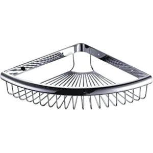 Shower Caddies Corner Shelf for Bathroom Brass Basket