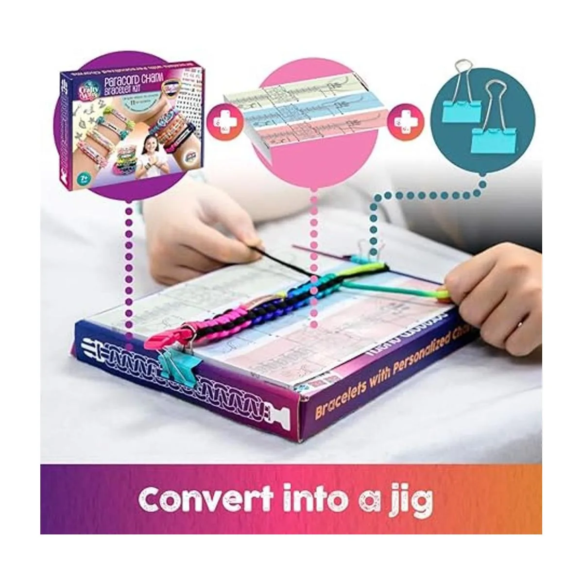 Kit de fabricación de pulseras Paracord con dijes Regalo_4