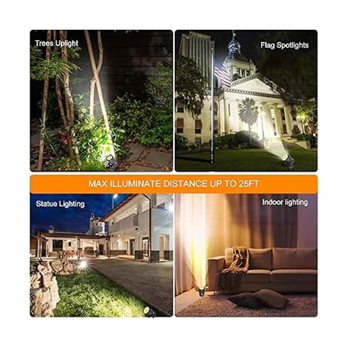 Foco LED blanco cálido de aluminio fundido alimentado por_4