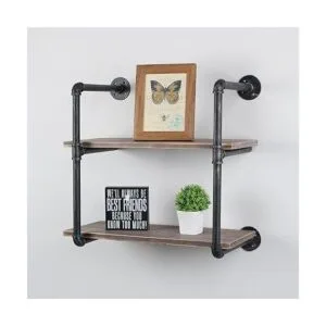 MBQQ Estantes de tubería industrial con madera estante