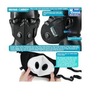 BASE CAMP M Cross Dust Mascarilla con 6 filtros de carbón_5