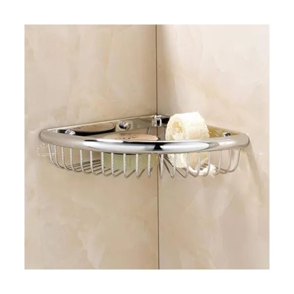 Shower Caddies Corner Shelf for Bathroom Brass Basket