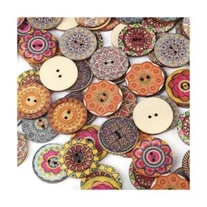 200 botones de madera para manualidades botones de madera_4