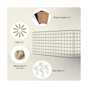 Estante de rejilla para fotos de pared panel de rejilla_3