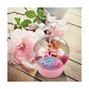 Mingfuxin Globo de nieve flamencos rosados globo de_5