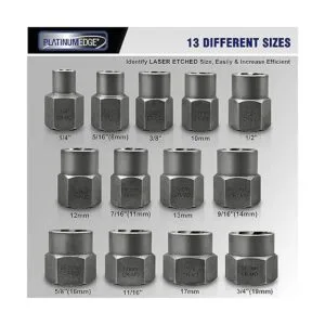 Juego de 13 piezas de extractor de pernos y tuercas de_3