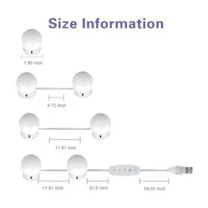 SICCOO Luces de tocador de maquillaje para espejo luces
