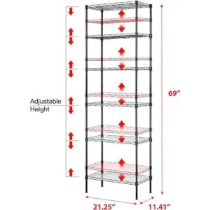 SINGAYE Estante de almacenamiento de 6 estantes_3
