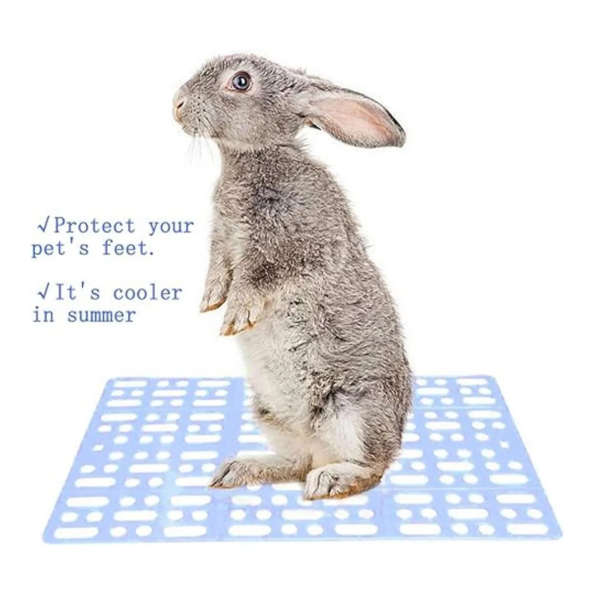 Hamiledyi Juego de 4 alfombrillas para jaula de conejo