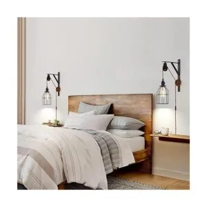 SEEBLEN Juego de 2 luces colgantes tipo casa de campo_2