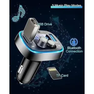 LIHAN Transmisor FM Bluetooth para automóvil adaptador_6