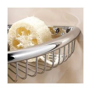 Shower Caddies Corner Shelf for Bathroom Brass Basket
