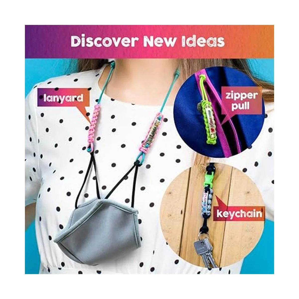 Kit de fabricación de pulseras Paracord con dijes Regalo_6