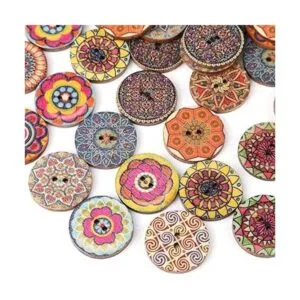 200 botones de madera para manualidades botones de madera_3